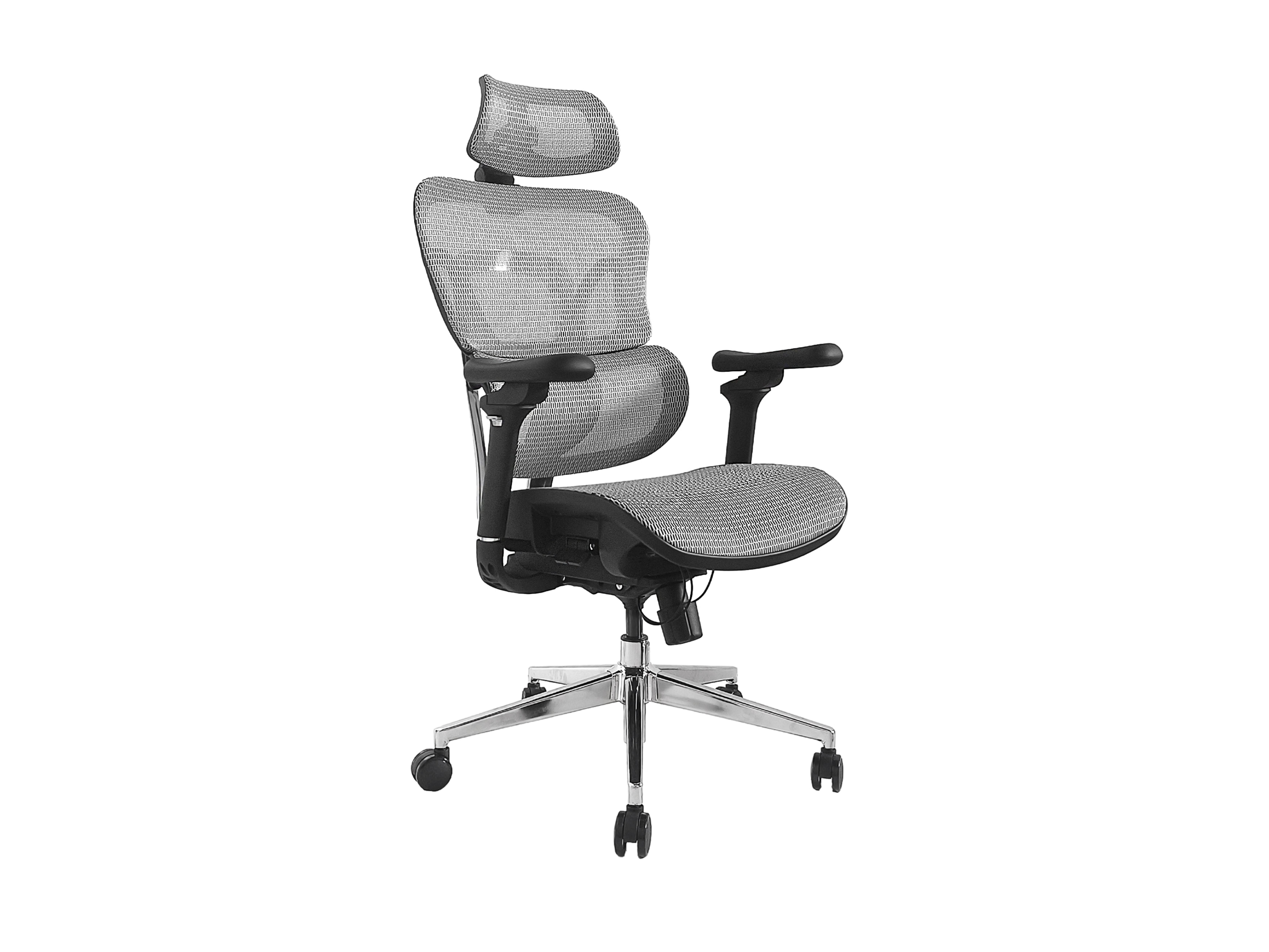 Equip Ergonomischer Buerostuhl+Kopf/Armstuetzen grau lite R