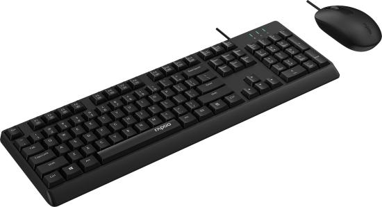 RAPOO NX1500.DE.BLK Wired Combo set