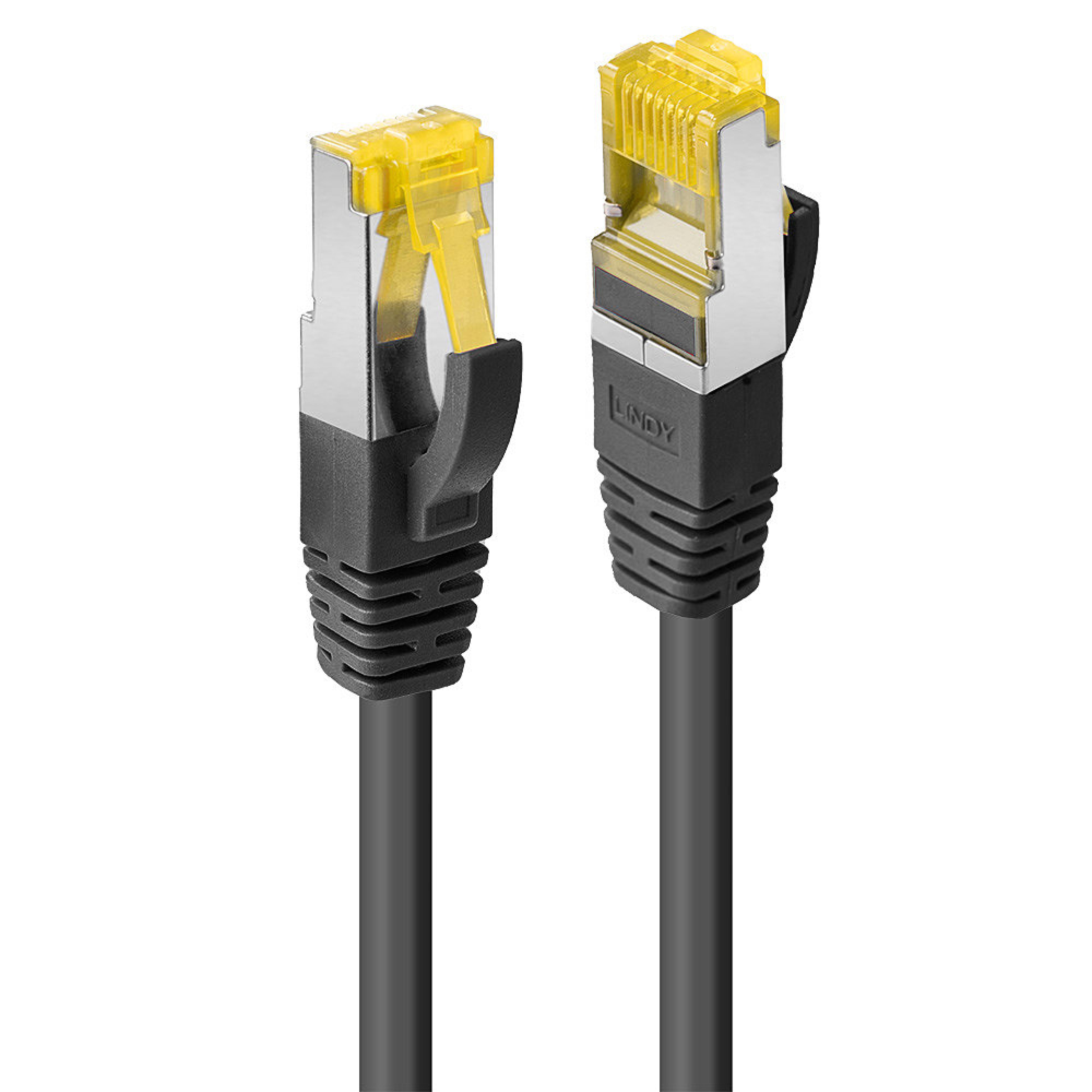 LINDY Patchkabel Cat6A S/FTP LSZH Cat7 Rohkabel schw. 0.30m