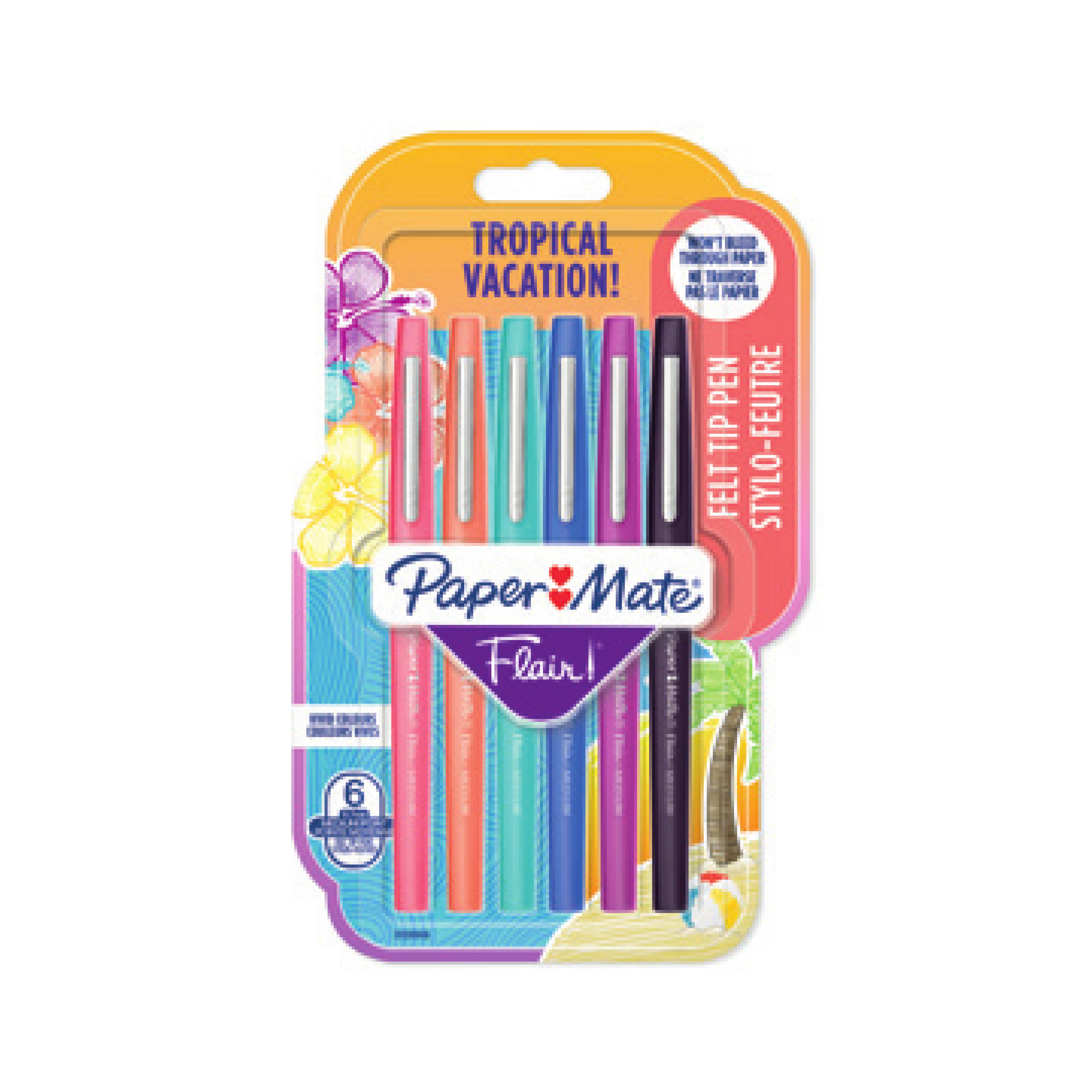 PAPER MATE Faserschreiber Flair M 0,7mm Tropical Vacat. 6er Blister