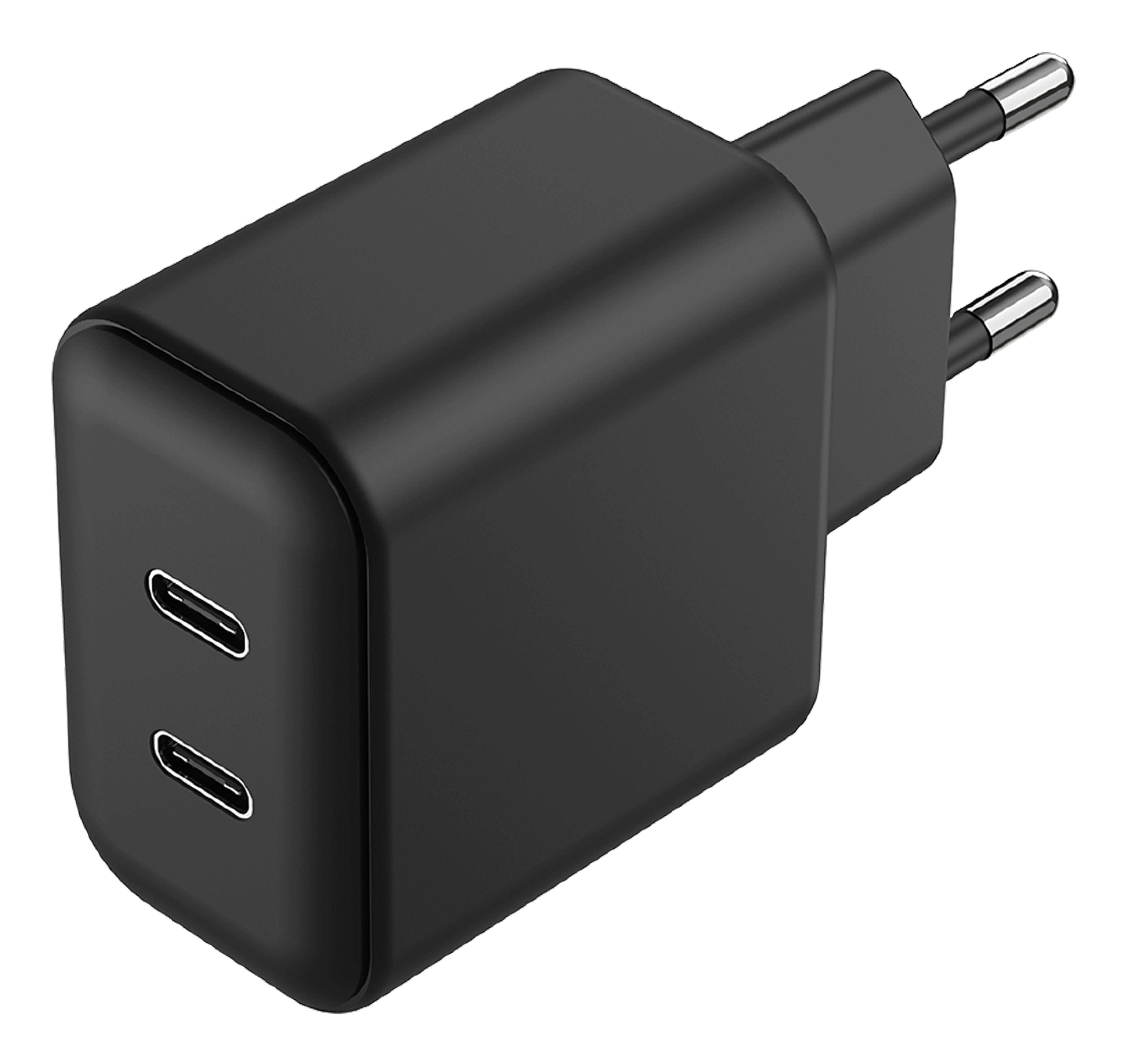 2GO Ladegeraet 45W 2-Port 2x USB-C, schwarz