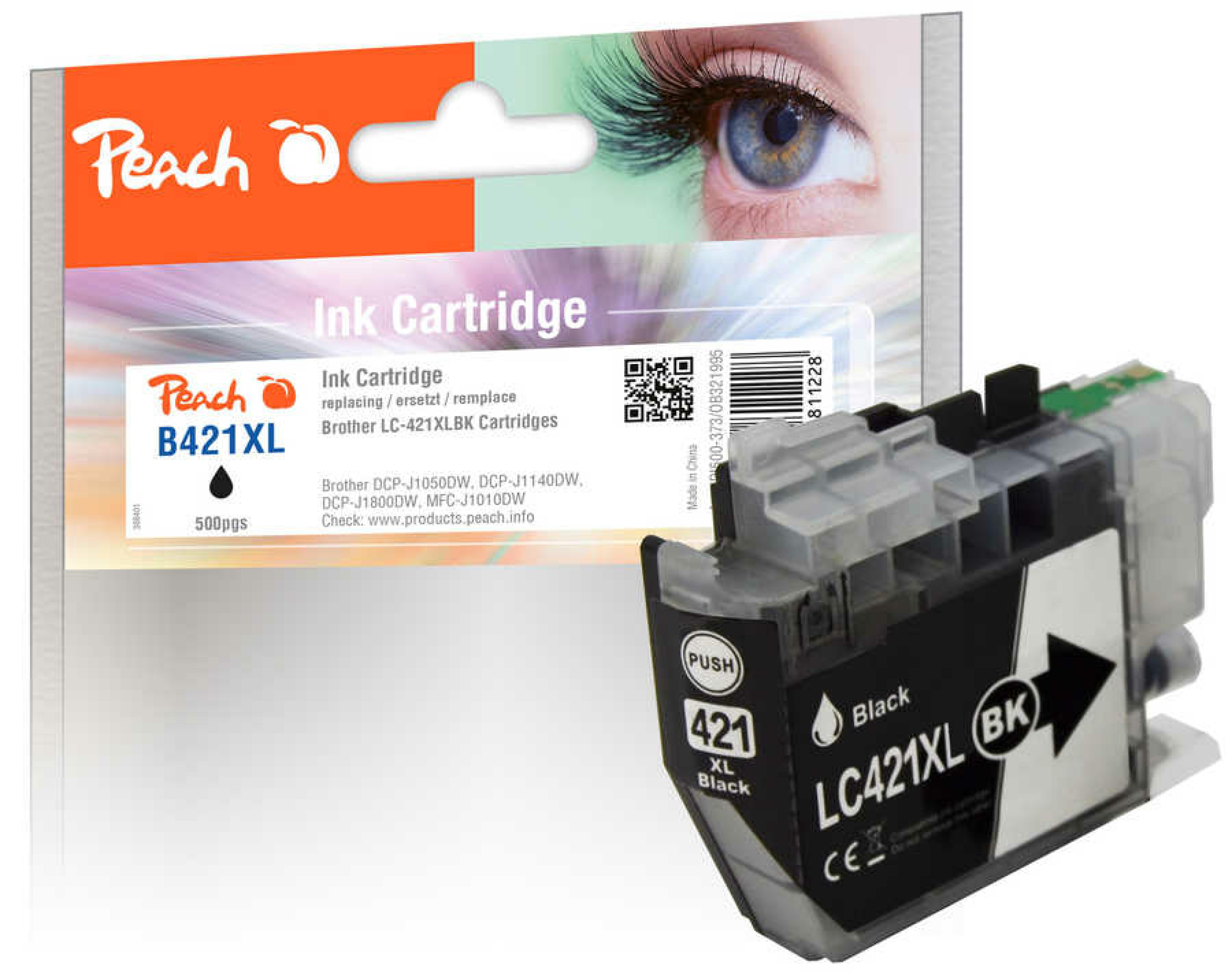 Peach Patrone Brother LC-421XL black kompatibel