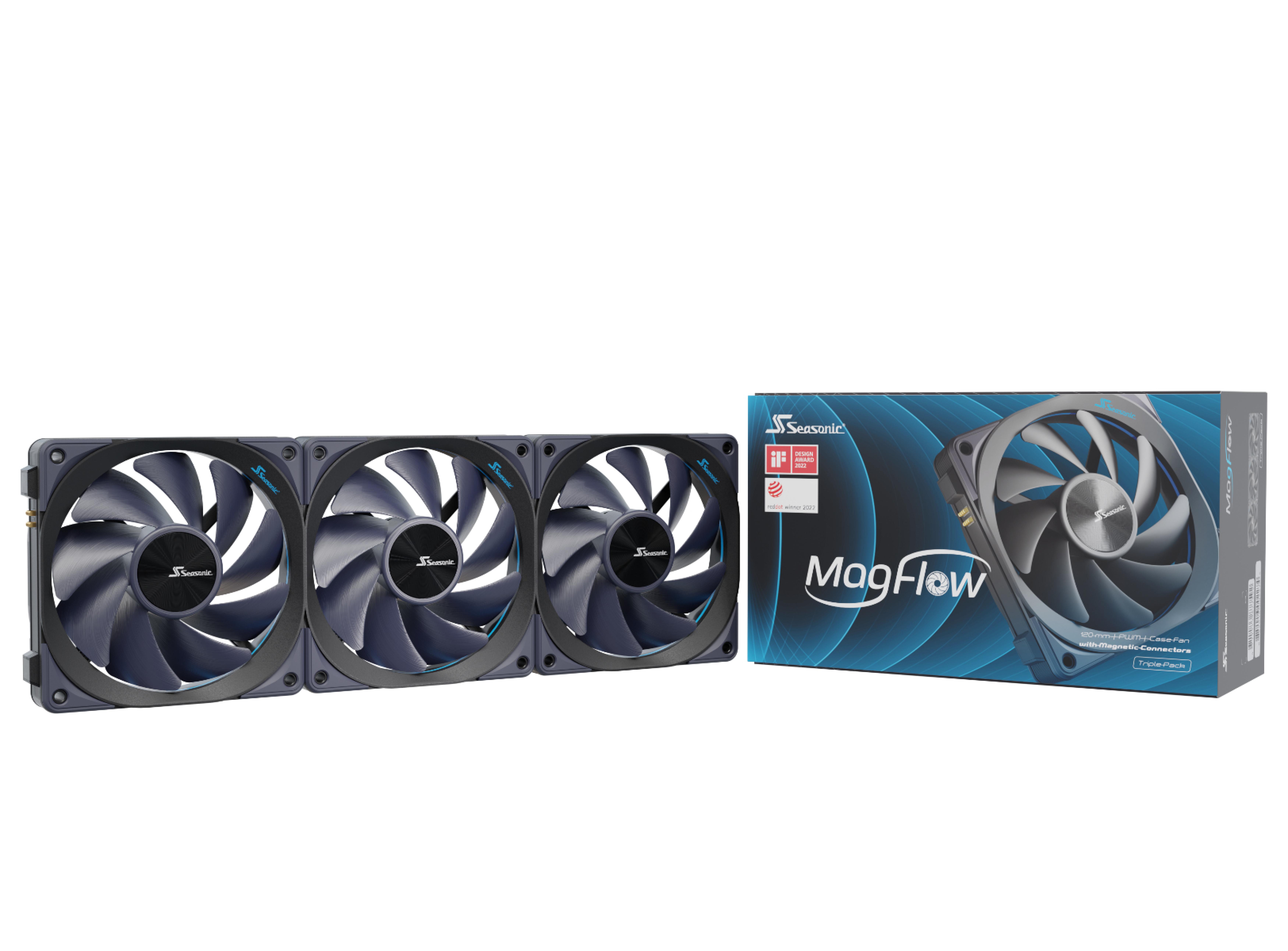 Seasonic Luefter MagFlow 1225PWM 120*120*120 3-Fan Kit
