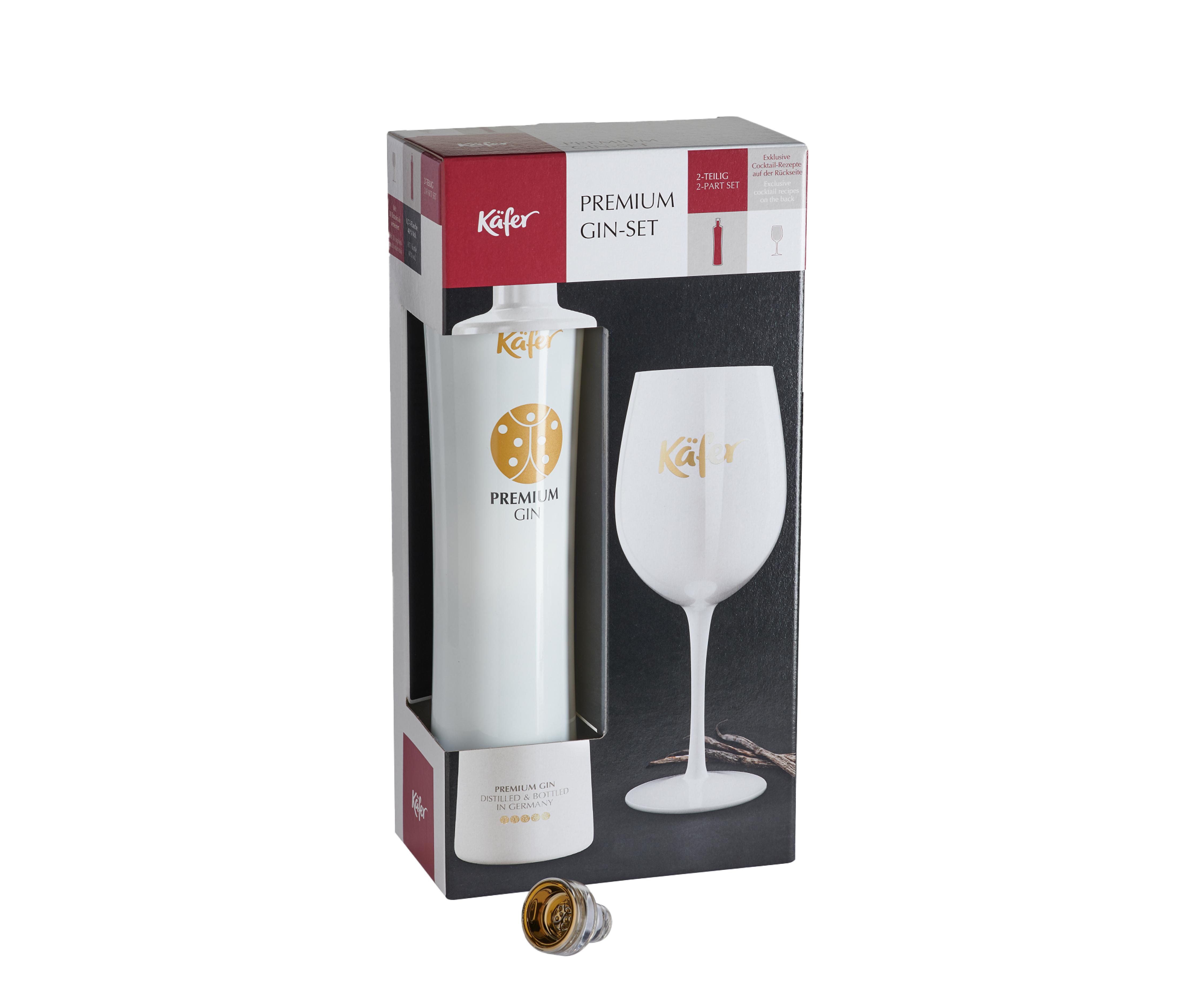 Käfer Gin Geschenkset 2-tlg. mit mundgeblasenem Kelch