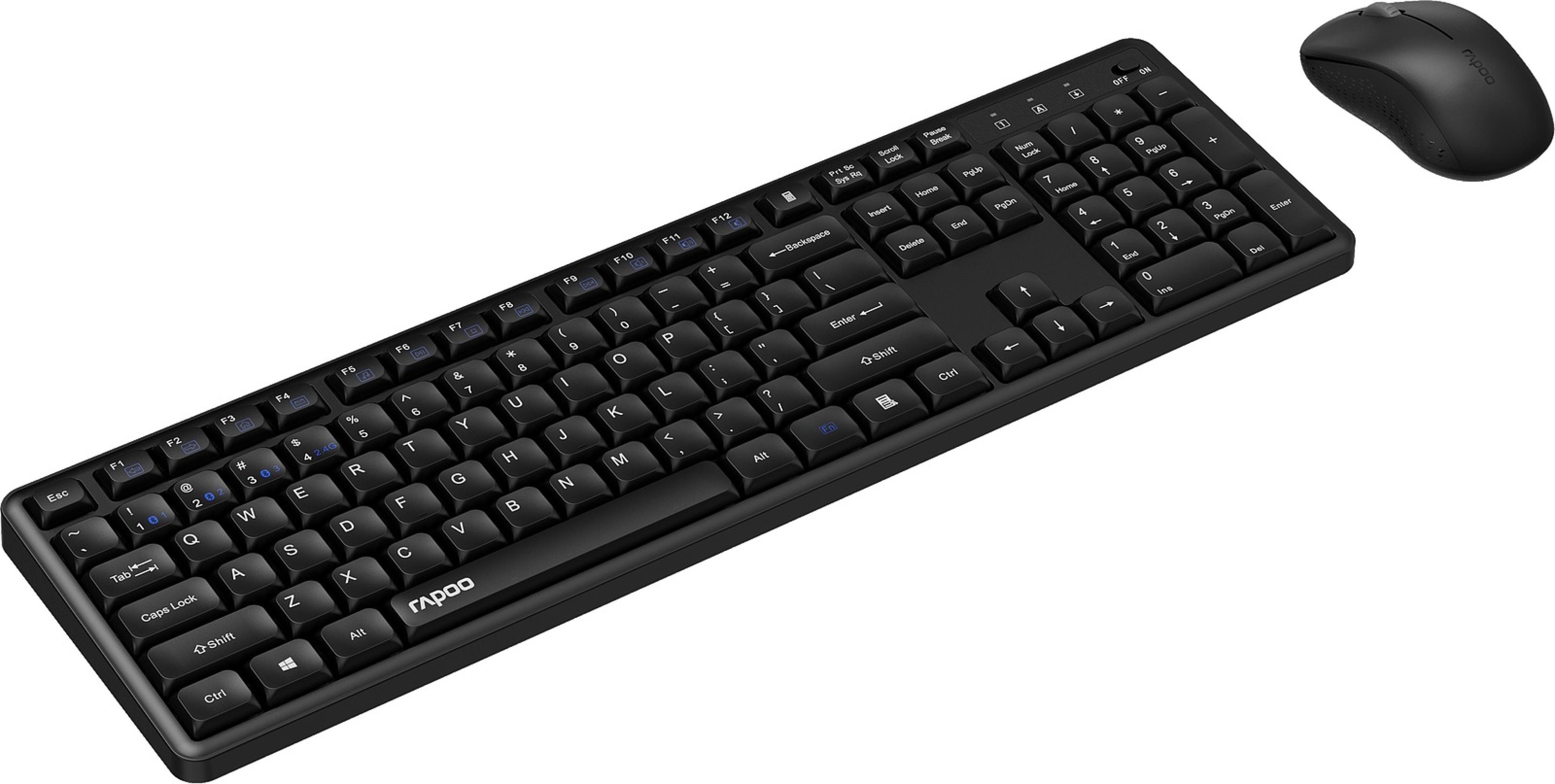RAPOO 8150MSilent.DE.BLACK Wireless Multi-Mode Combo set