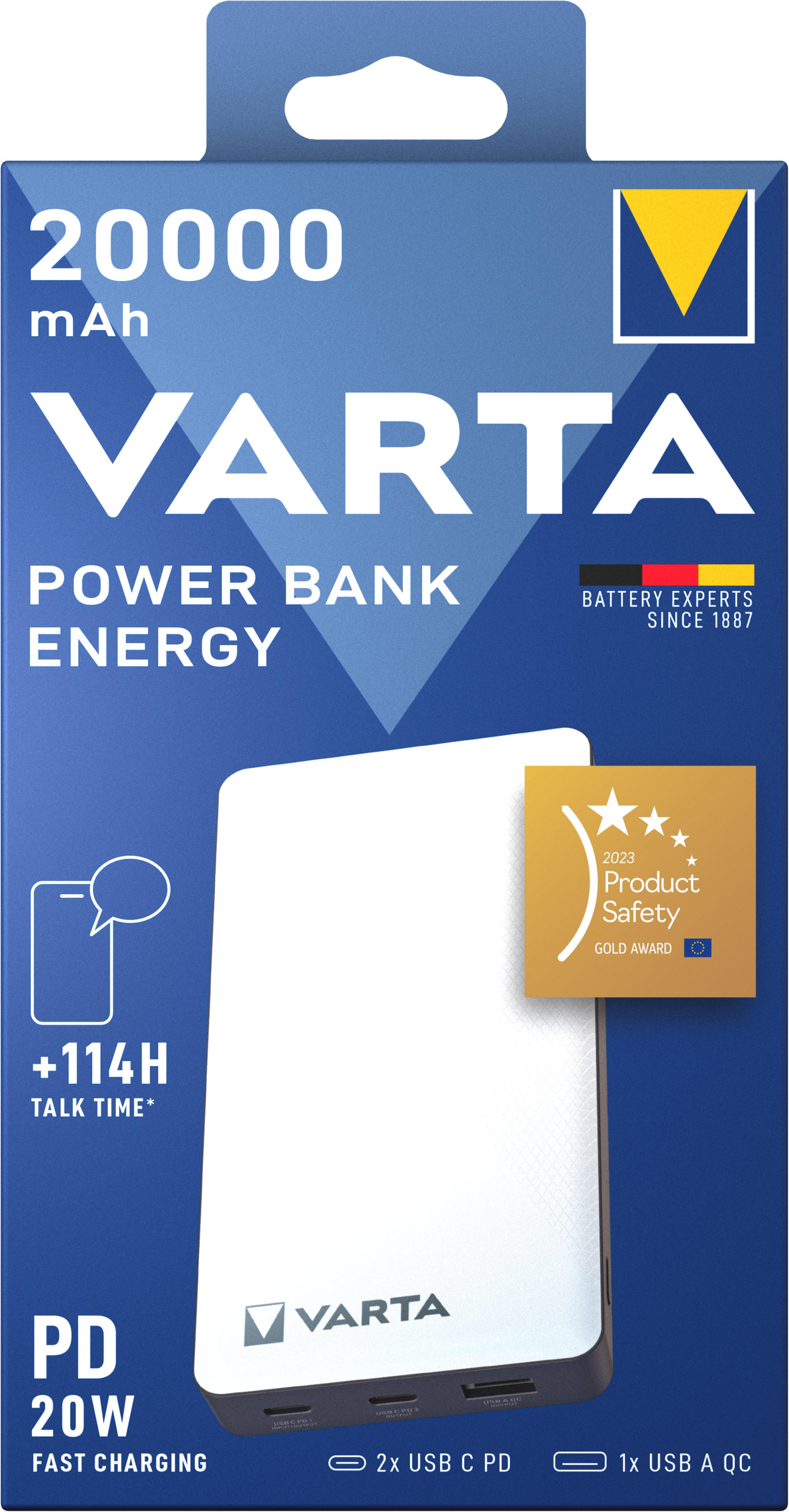 Varta Powerbank Energy 20000 mAh USB-C / USB-A